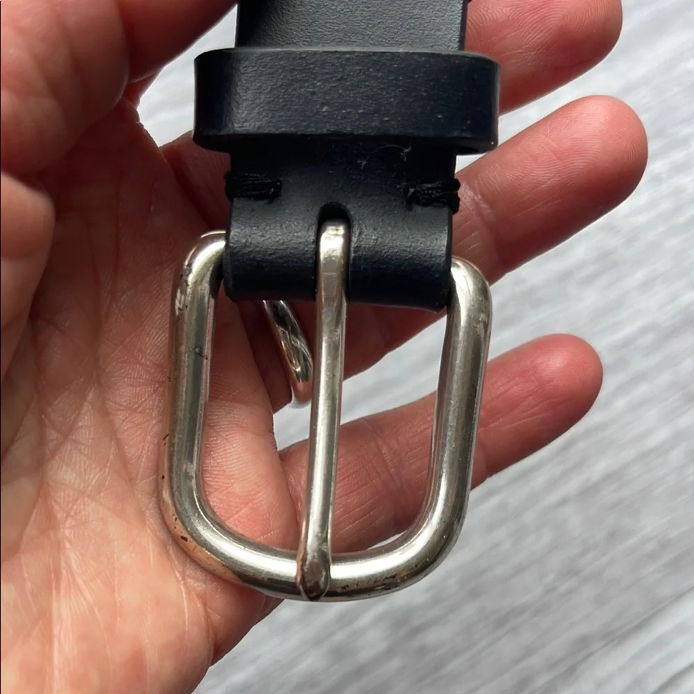 J. Crew Factory Kids Leather Black Belt, size XL.